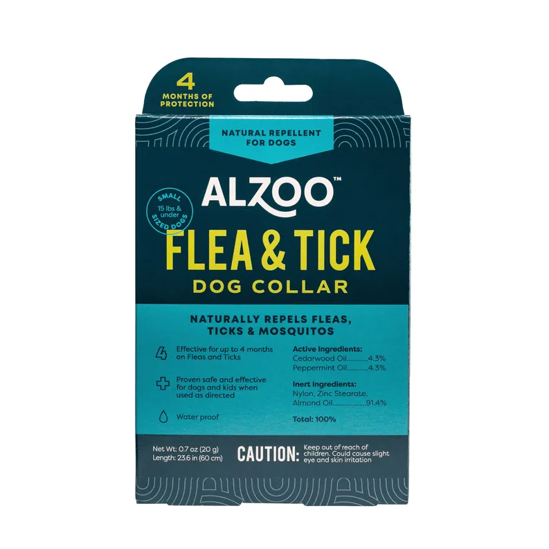 🌿 ALZOO Plant-Oil Repellent Dog Collar – Natural Flea & Tick Protection for Medium Dogs 🐾