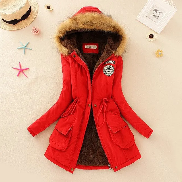 2018 New Parkas Female Women Winter Coat Thickening Cotton Winter Jacket Womens Outwear Parkas for Women Winter