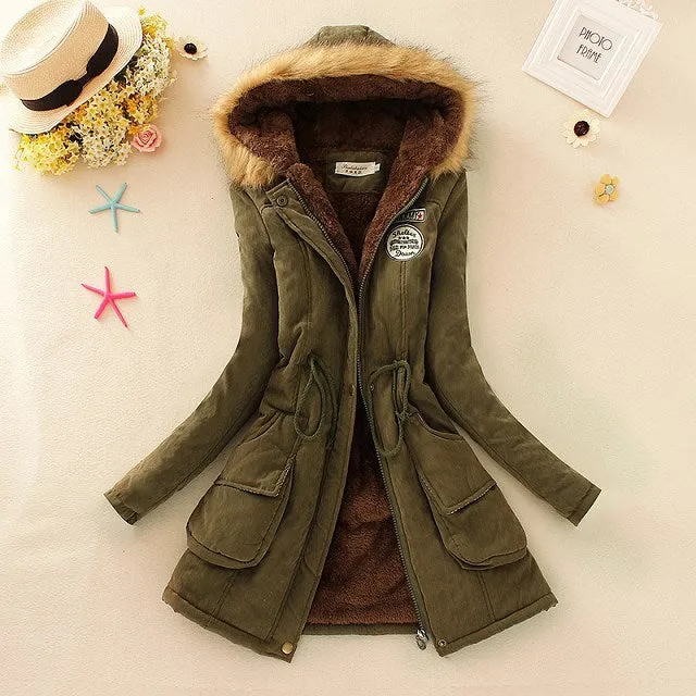 2018 New Parkas Female Women Winter Coat Thickening Cotton Winter Jacket Womens Outwear Parkas for Women Winter