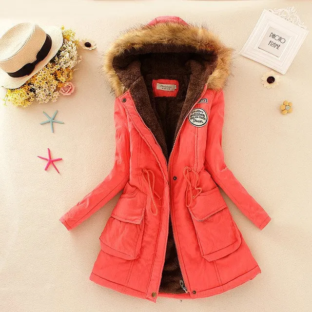 2018 New Parkas Female Women Winter Coat Thickening Cotton Winter Jacket Womens Outwear Parkas for Women Winter