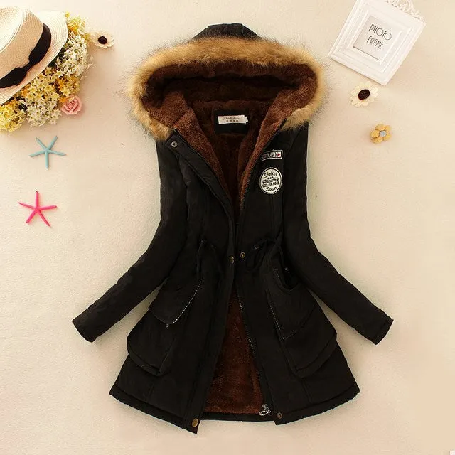 2018 New Parkas Female Women Winter Coat Thickening Cotton Winter Jacket Womens Outwear Parkas for Women Winter