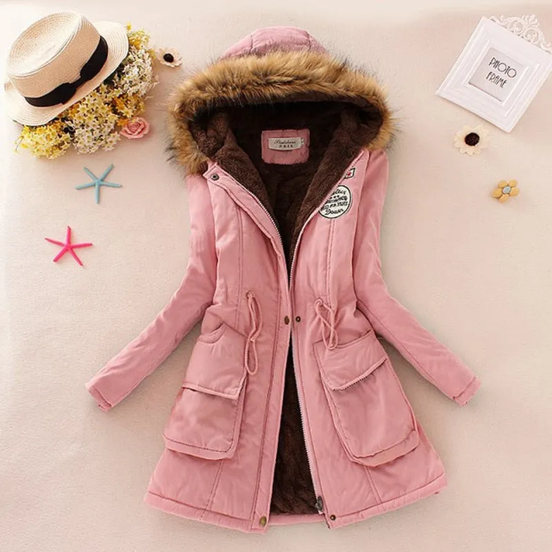 2018 New Parkas Female Women Winter Coat Thickening Cotton Winter Jacket Womens Outwear Parkas for Women Winter