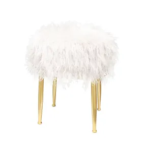 Alpaca Fur Vanity Stool