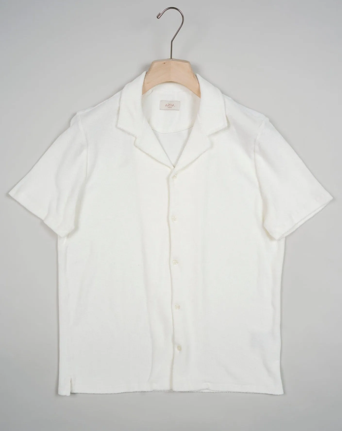 Altea Sponge Camp Collar Shirt / Panna