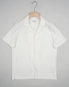 Altea Sponge Camp Collar Shirt / Panna