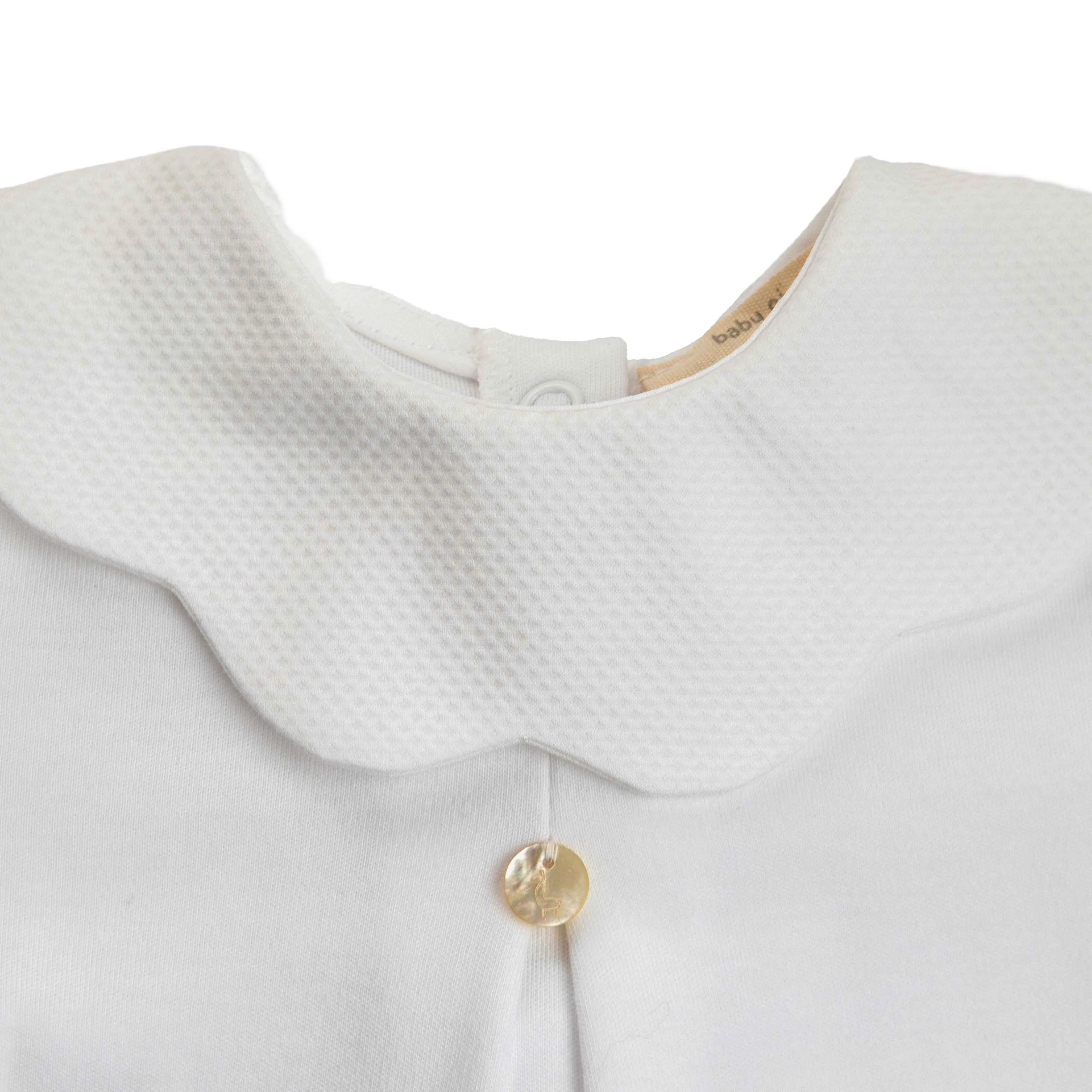 Babygrow - Scalloped Collar White