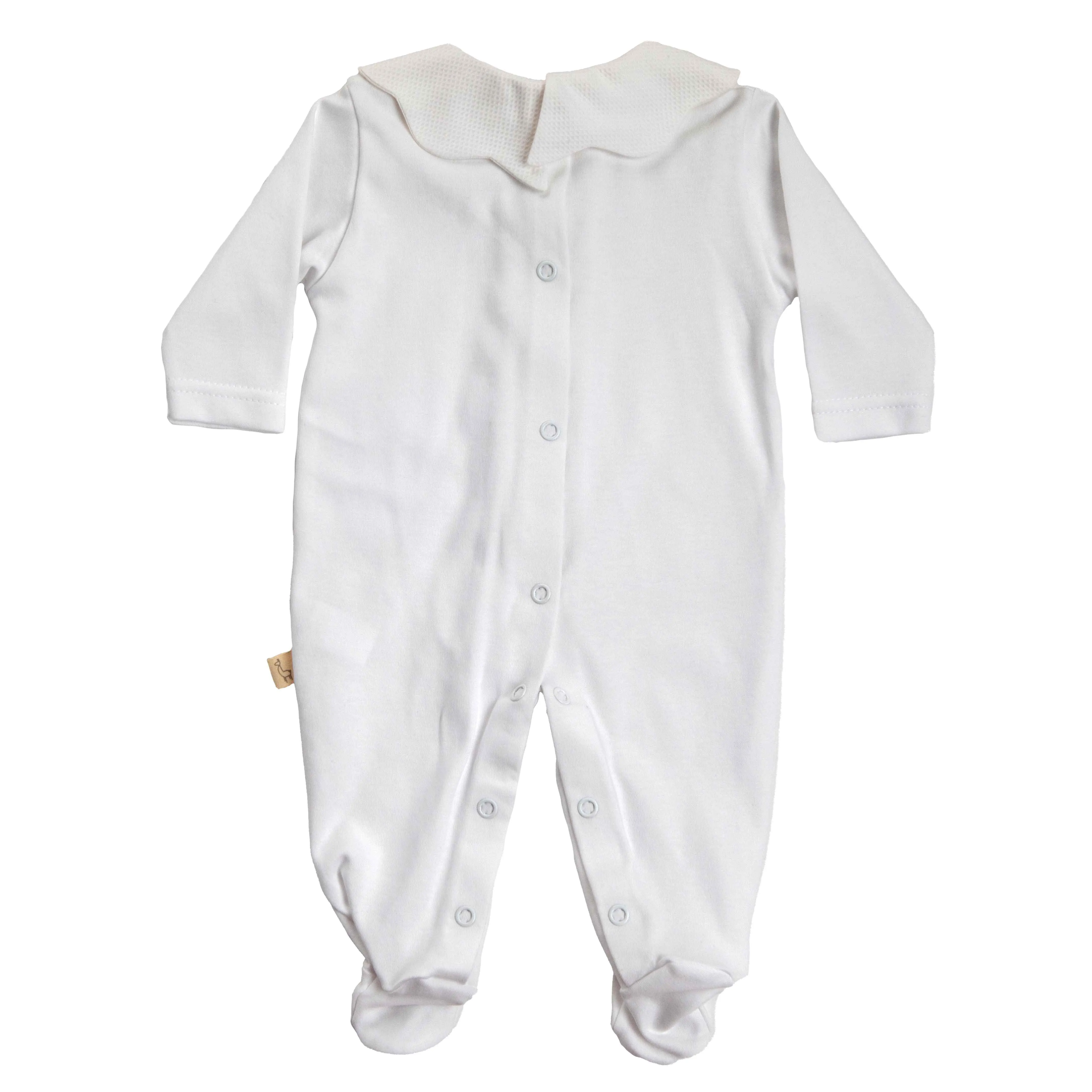 Babygrow - Scalloped Collar White