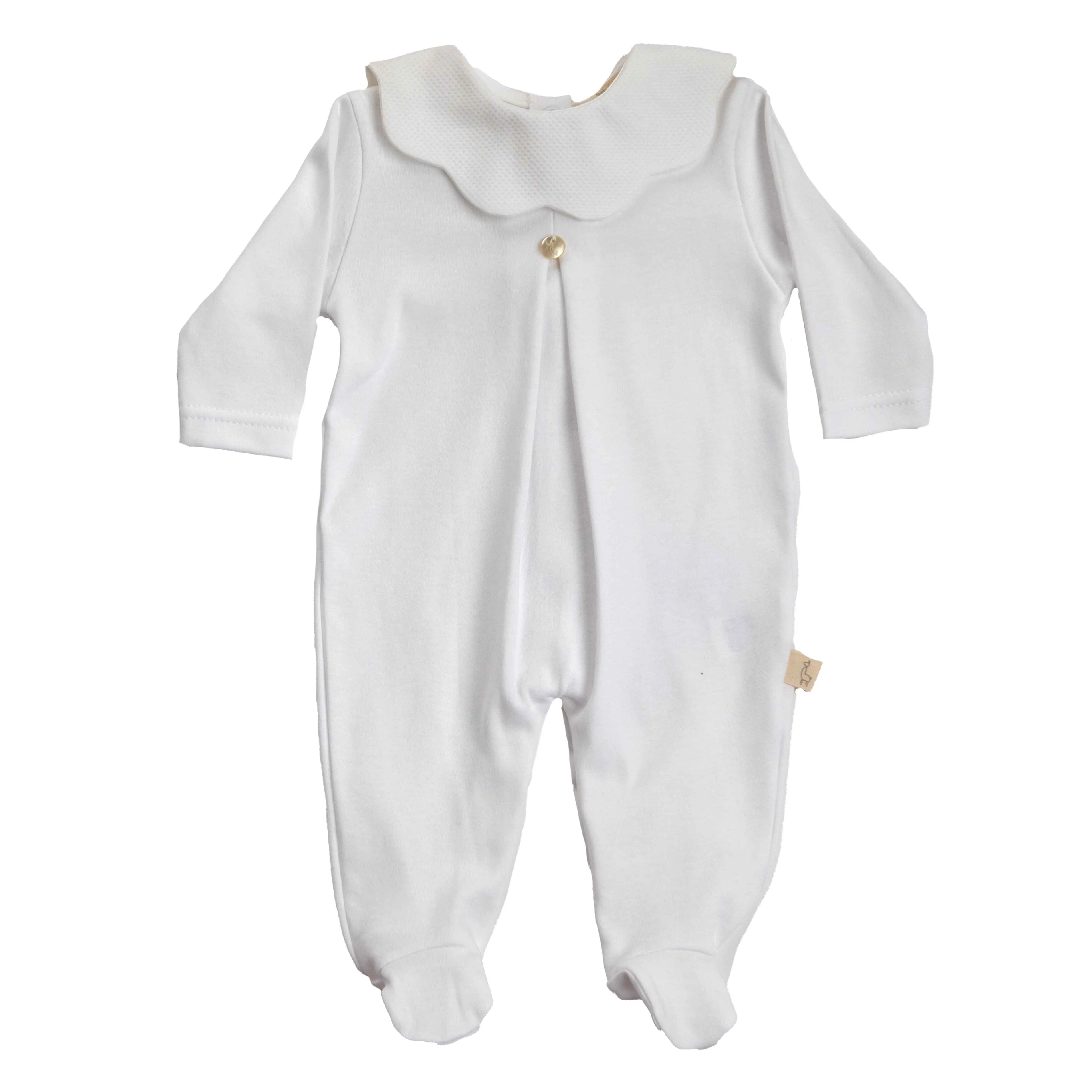 Babygrow - Scalloped Collar White