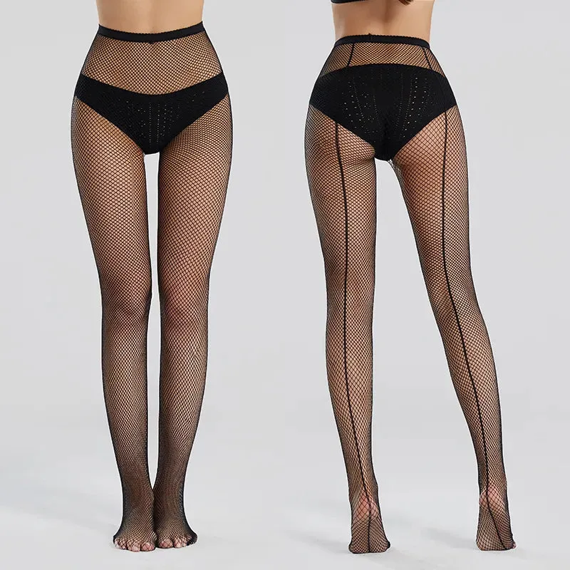 Back Line On Women's Fishnet Stock