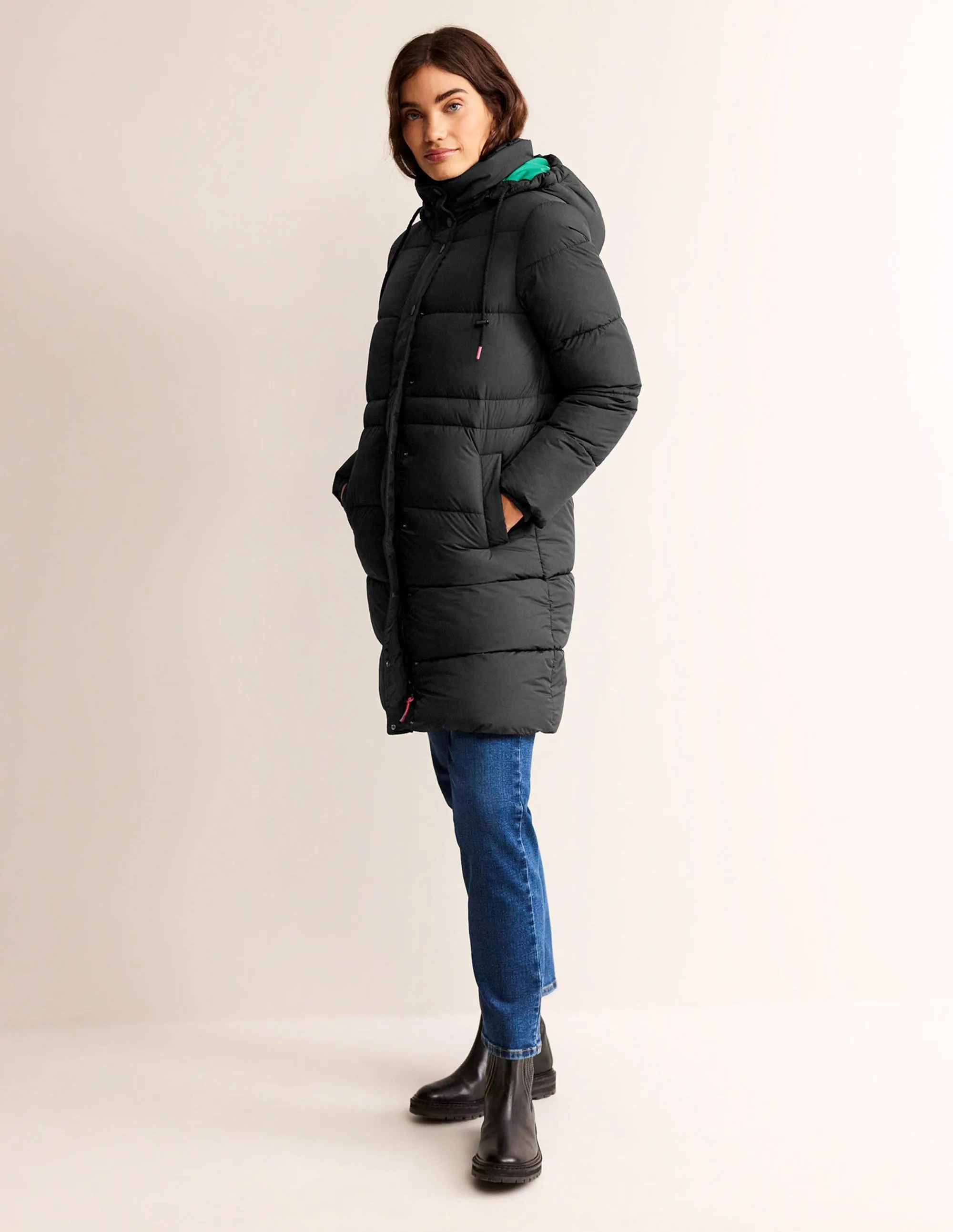 Bamburgh Puffer Coat-Black