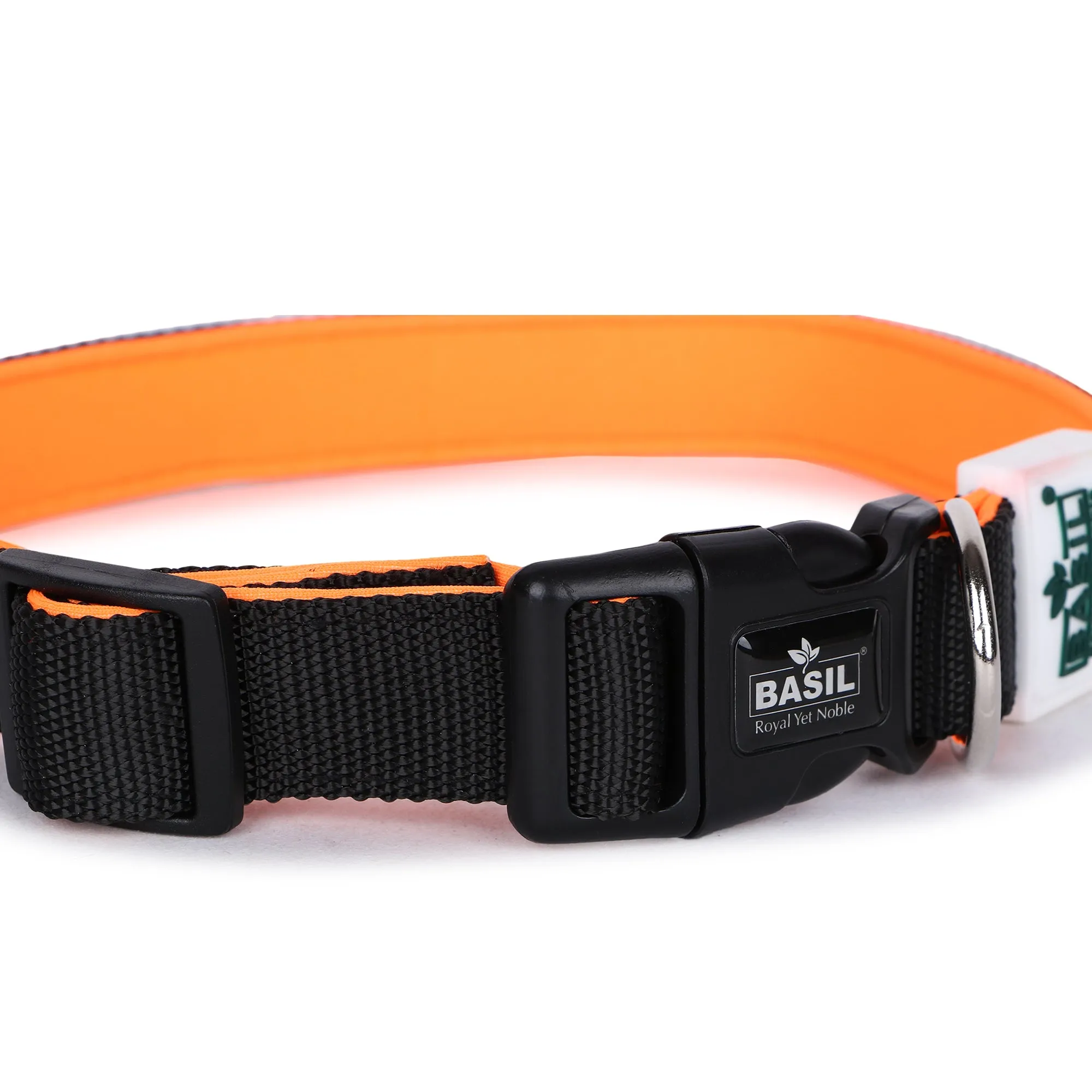 BASIL Padded Adjustable Collar for Dogs & Puppies (Black)