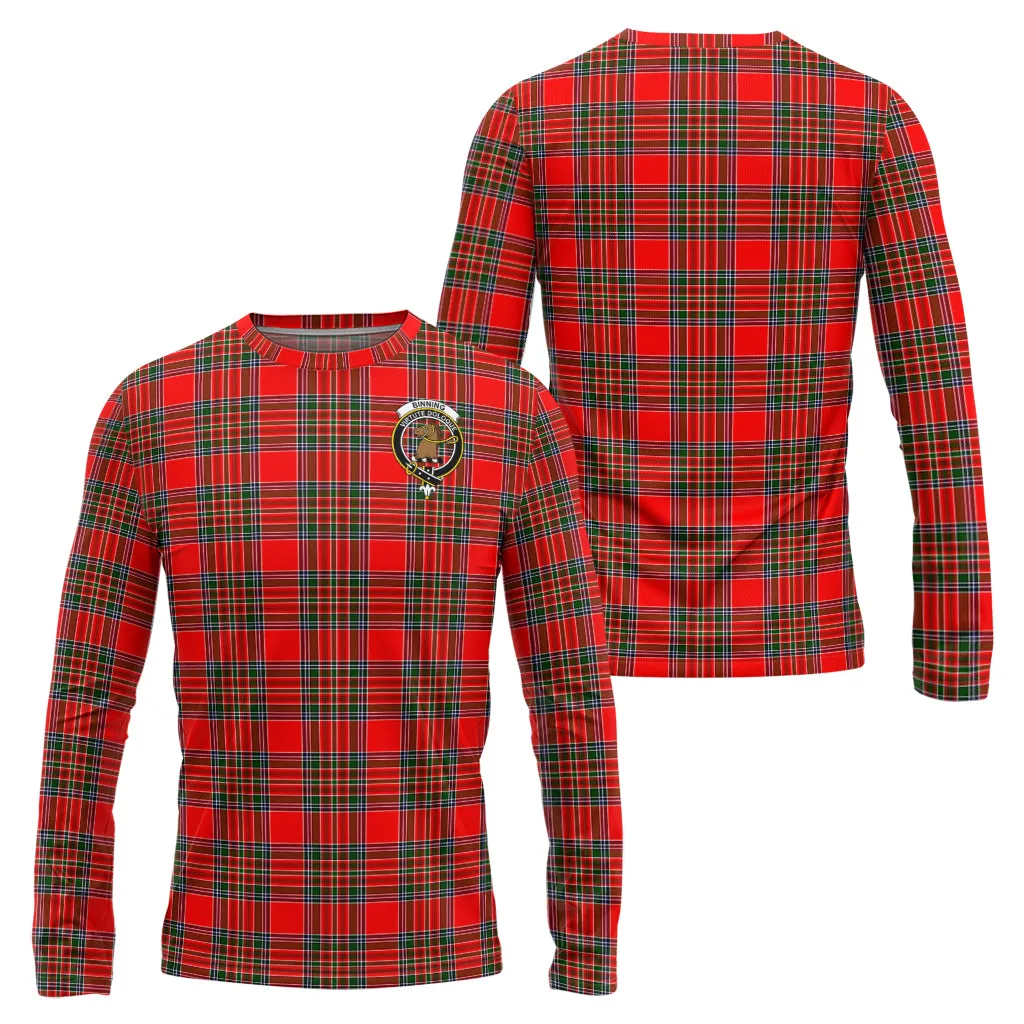 Binning Tartan Long Sleeve T-Shirt with Family Crest