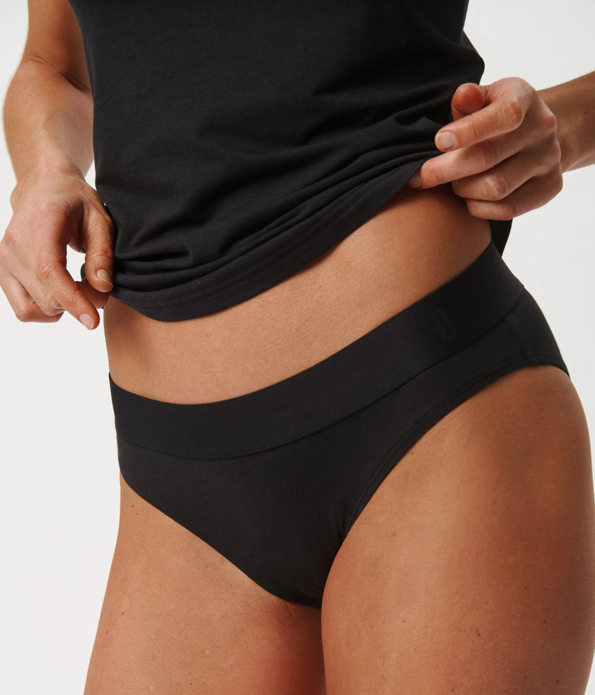 Black bamboo bikini panties - 3 pack