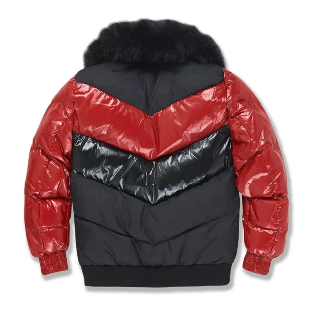 Blocked Puffer Jacket(Crimson) - JC91548BCMSON