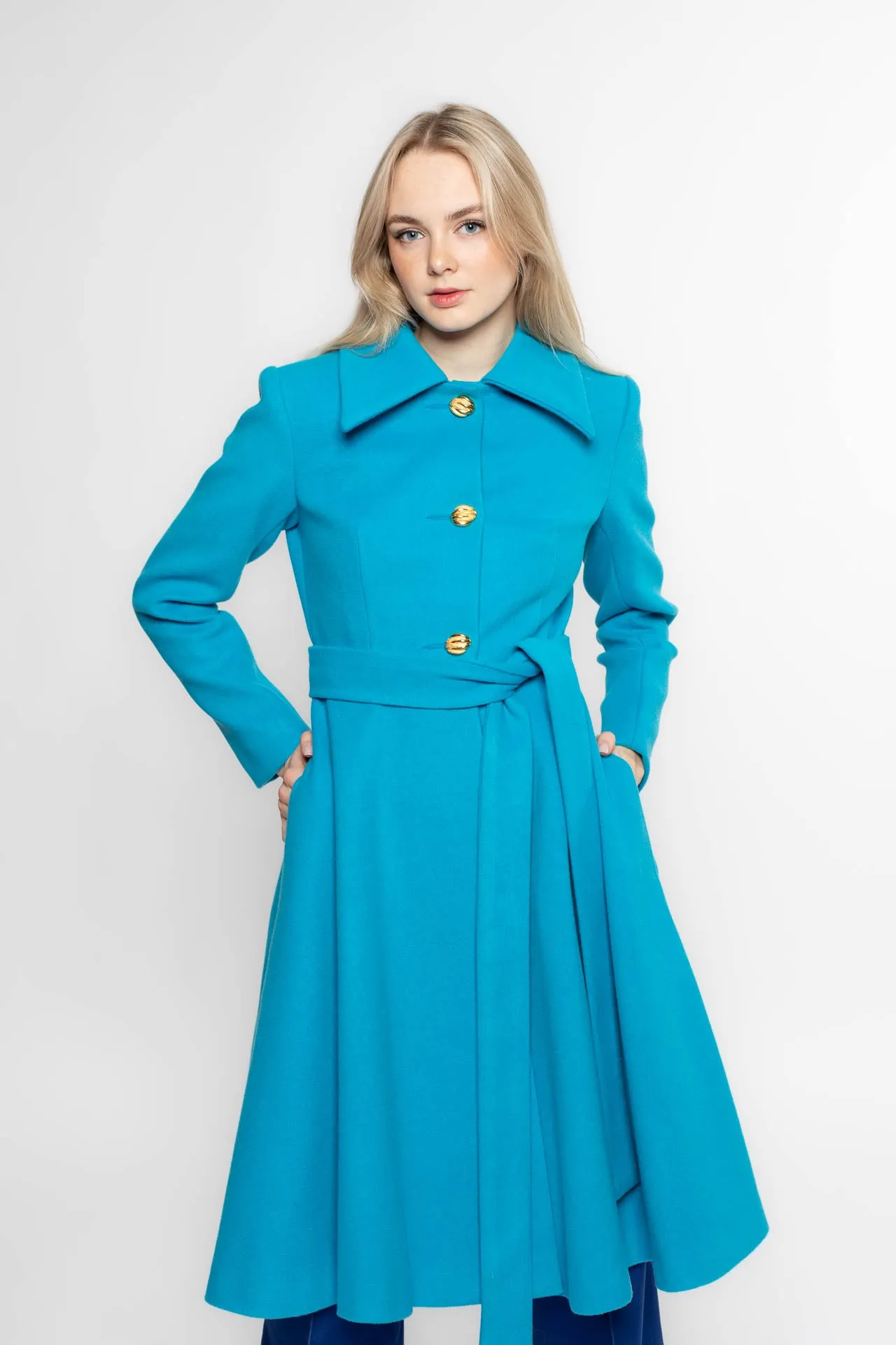 Blue Wool Coat