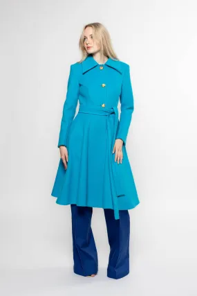 Blue Wool Coat