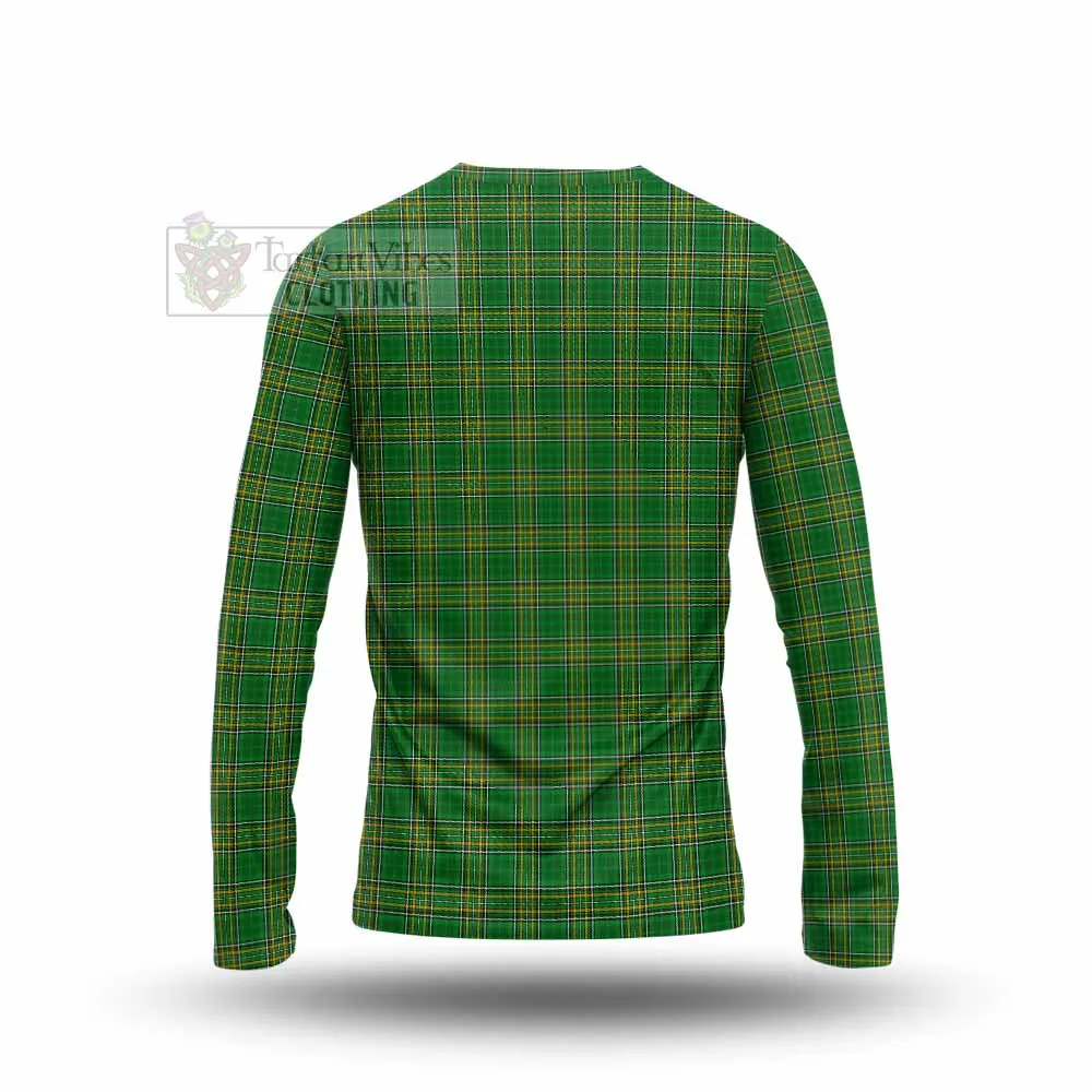 Bury Irish Clan Tartan Long Sleeve T-Shirt with Coat of Arms