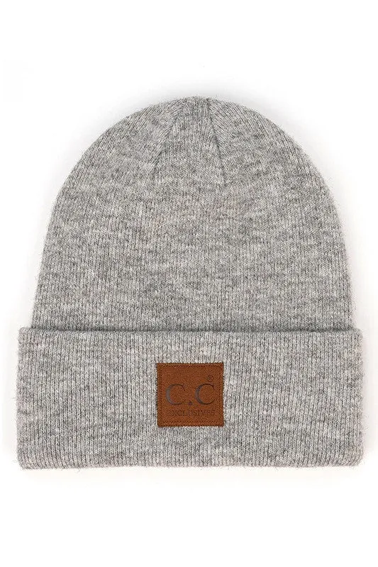 C.C Classic Suede Patch Beanie - 5 colors!