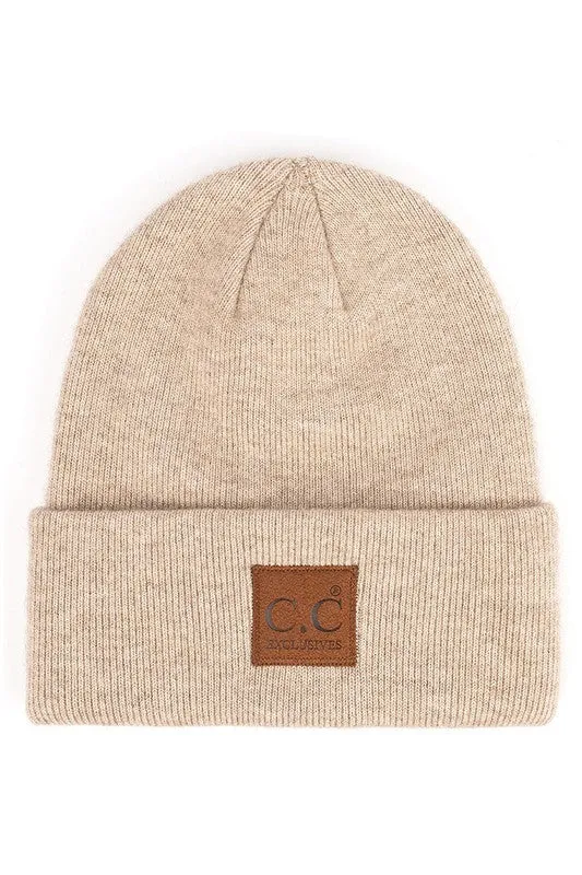 C.C Classic Suede Patch Beanie - 5 colors!