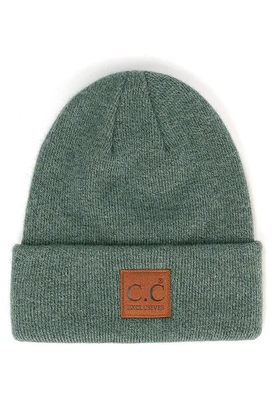 C.C Classic Suede Patch Beanie - 5 colors!