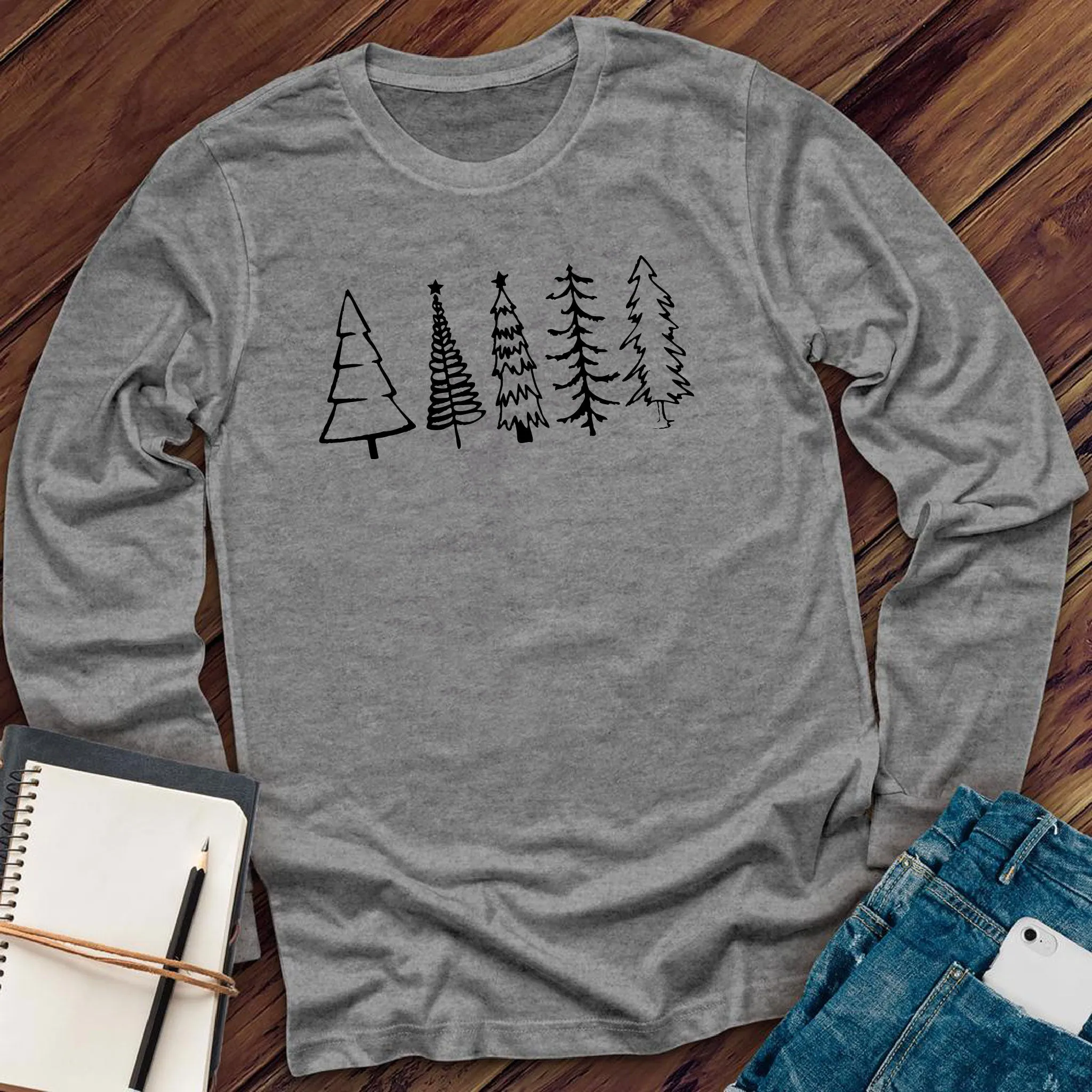 Christmas Trees Long Sleeve