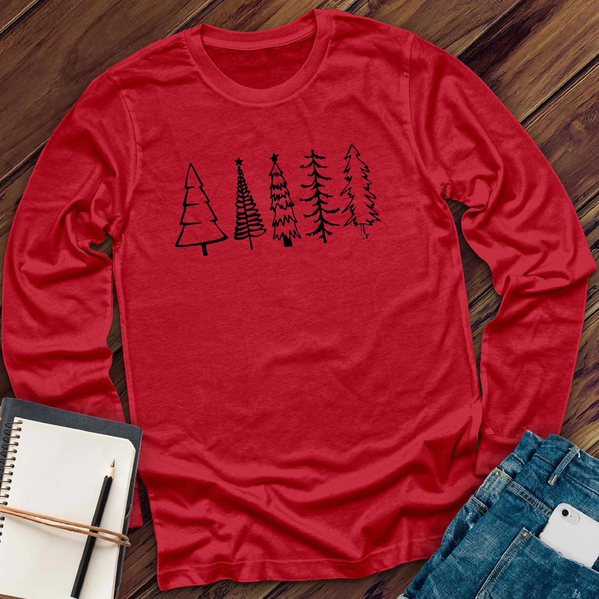 Christmas Trees Long Sleeve