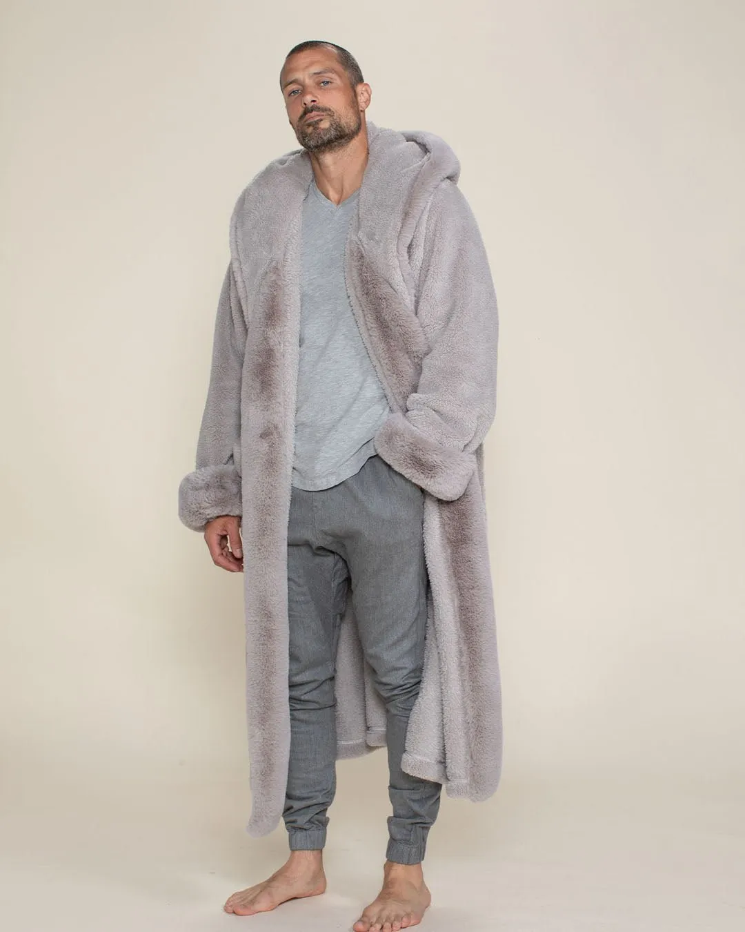 Classic Men's Luxury Grey Robe | Silver Fox