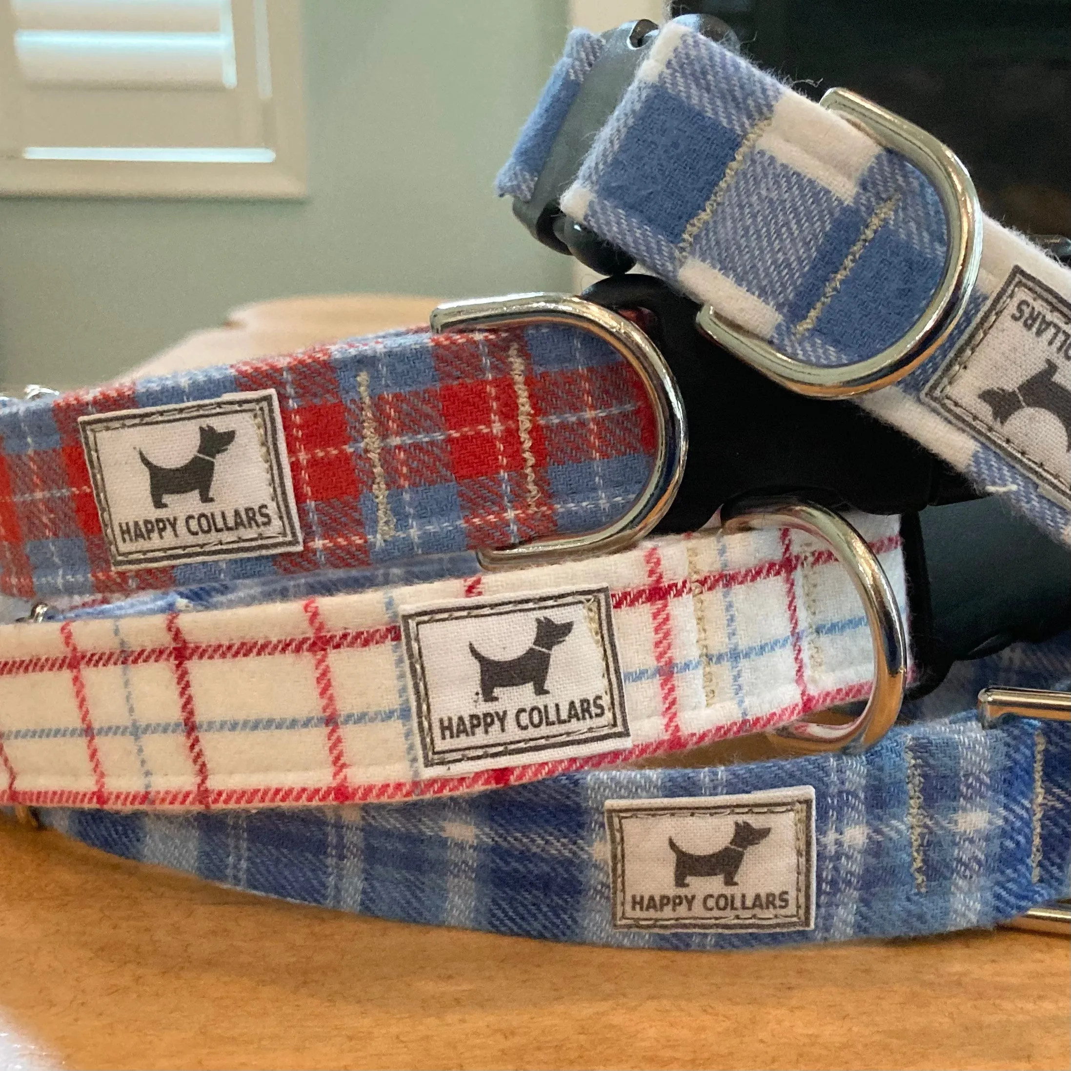 Cozy Cabin Flannel Dog Collars