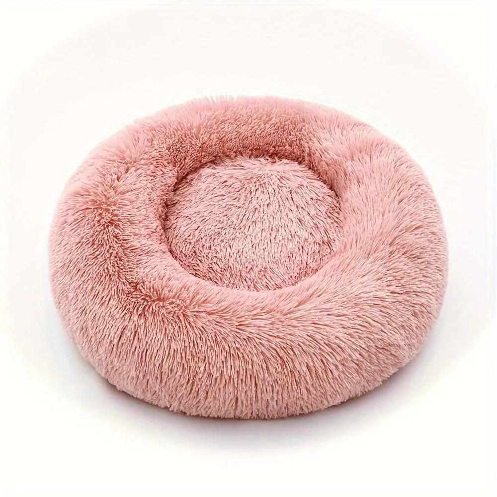 Cozy Donut Cuddler Pet Bed, Pink