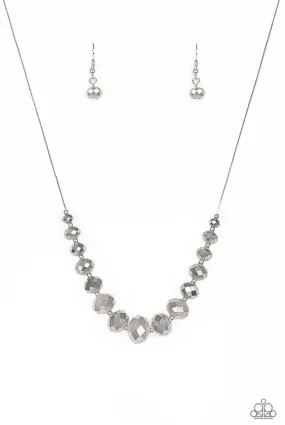 Crystal Carriages Necklace - Silver - Paparazzi Accessories