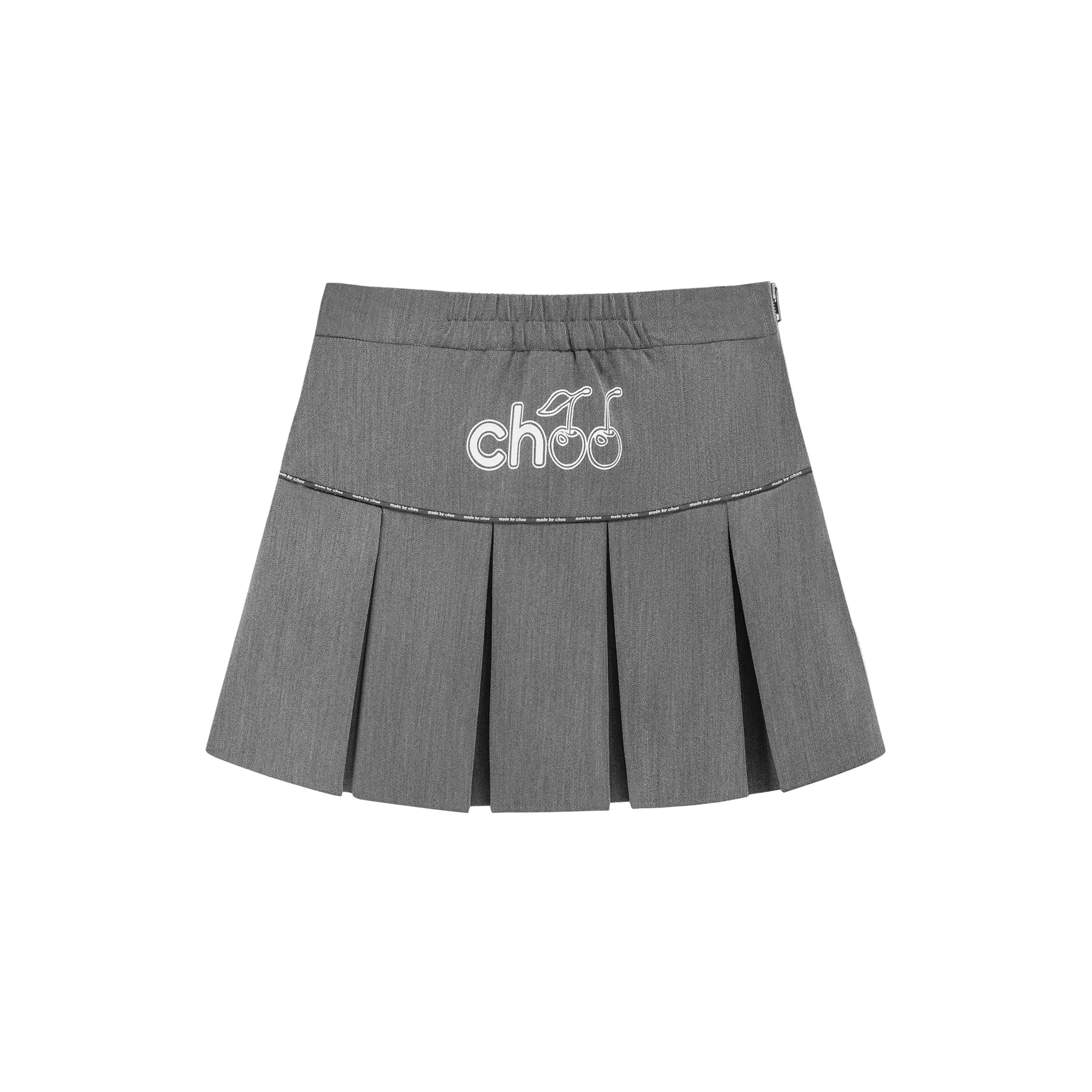 Daily Belt Loops Pleated Mini Skirt