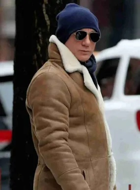 Daniel Craig Faux Shearling Real Leather Jacket by The Jacket Seller