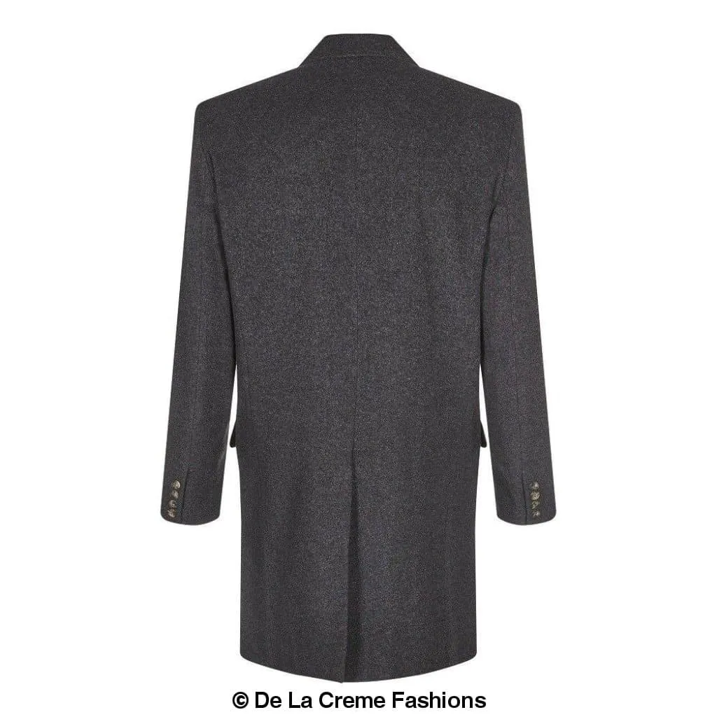 De La Creme MAN - Wool Blend Single Breasted Retro Mod Coat