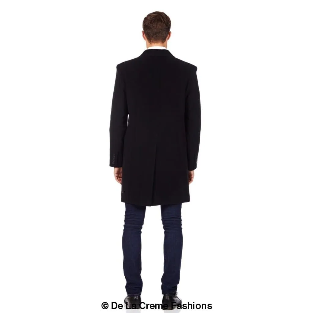 De La Creme MAN - Wool Blend Single Breasted Retro Mod Coat