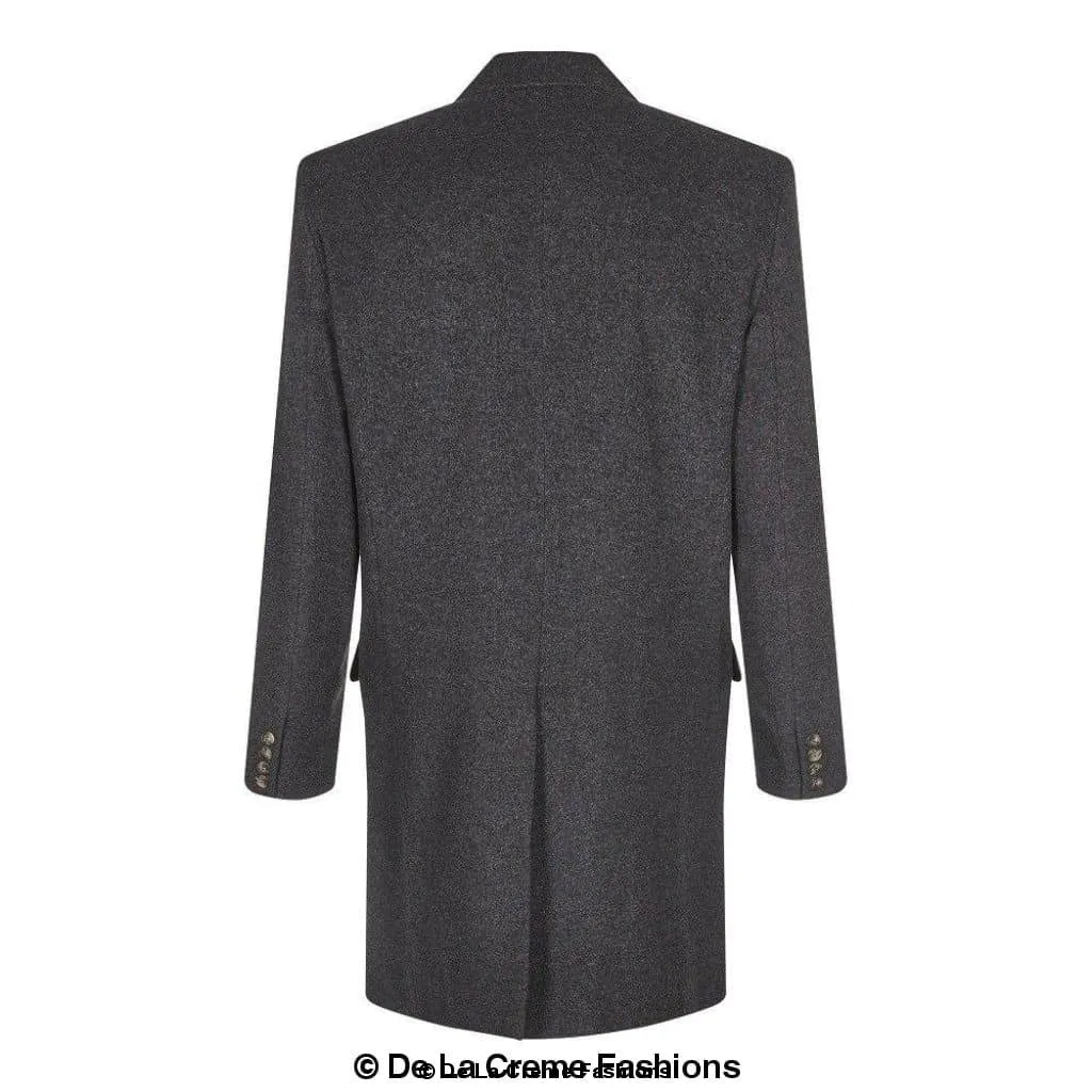 De La Creme MAN - Wool Blend Single Breasted Retro Mod Coat