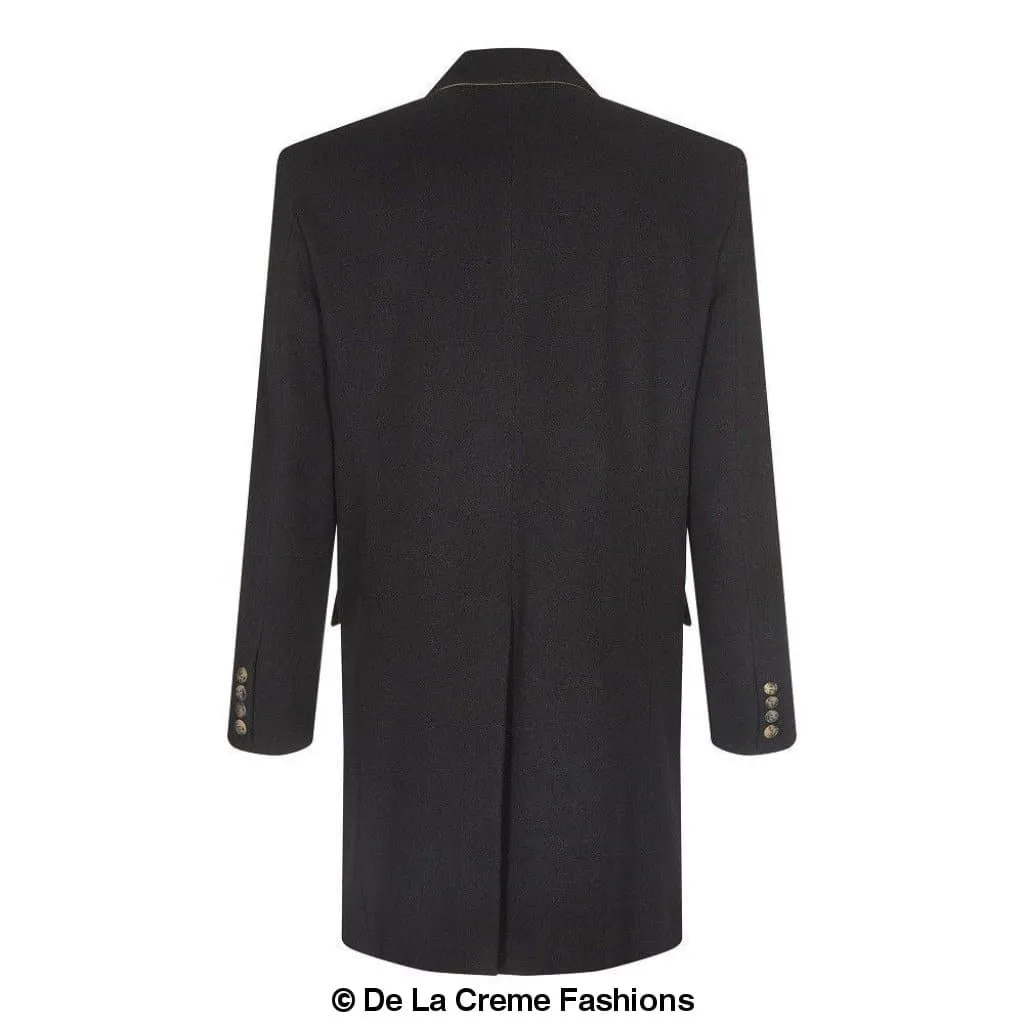 De La Creme MAN - Wool Blend Single Breasted Retro Mod Coat