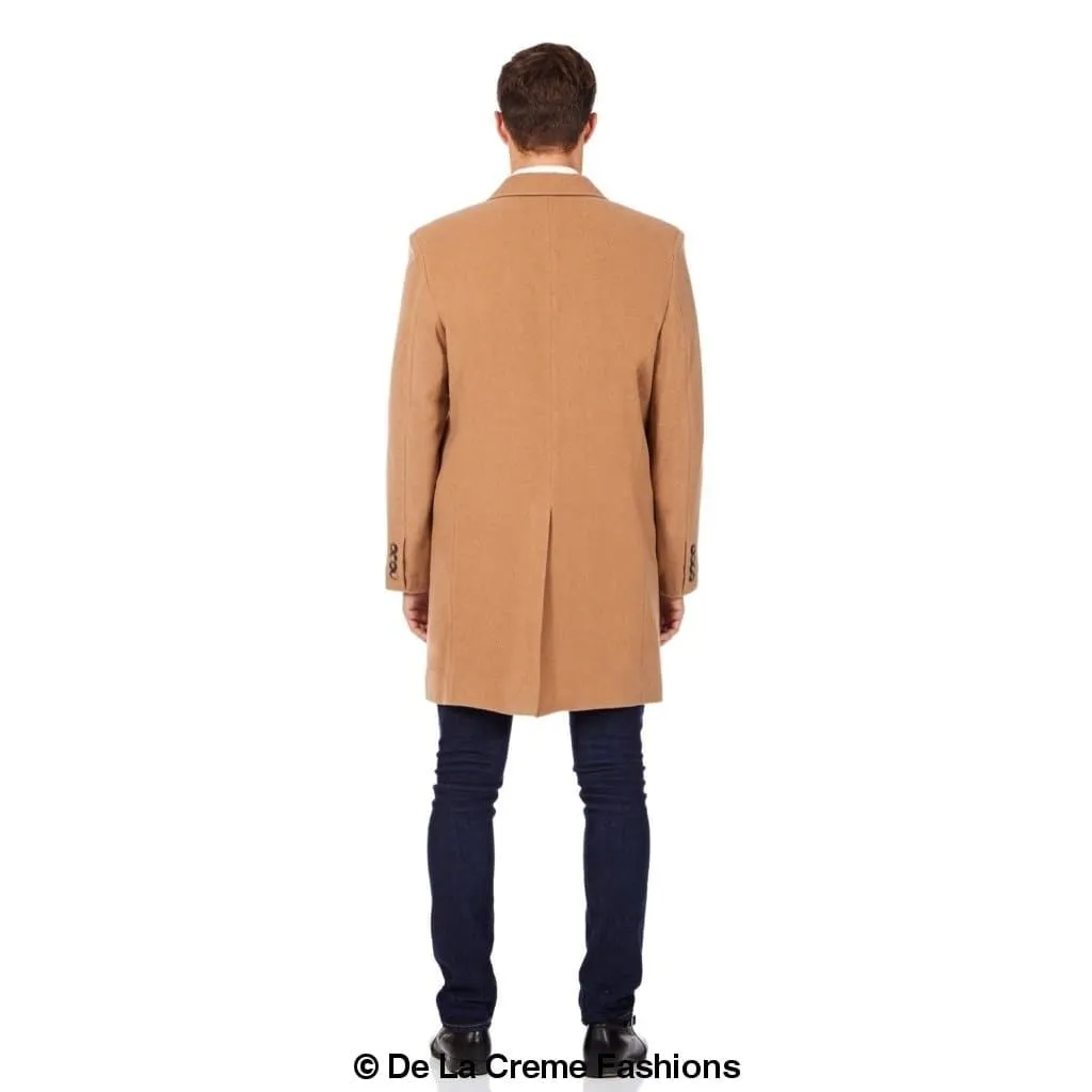 De La Creme MAN - Wool Blend Single Breasted Retro Mod Coat