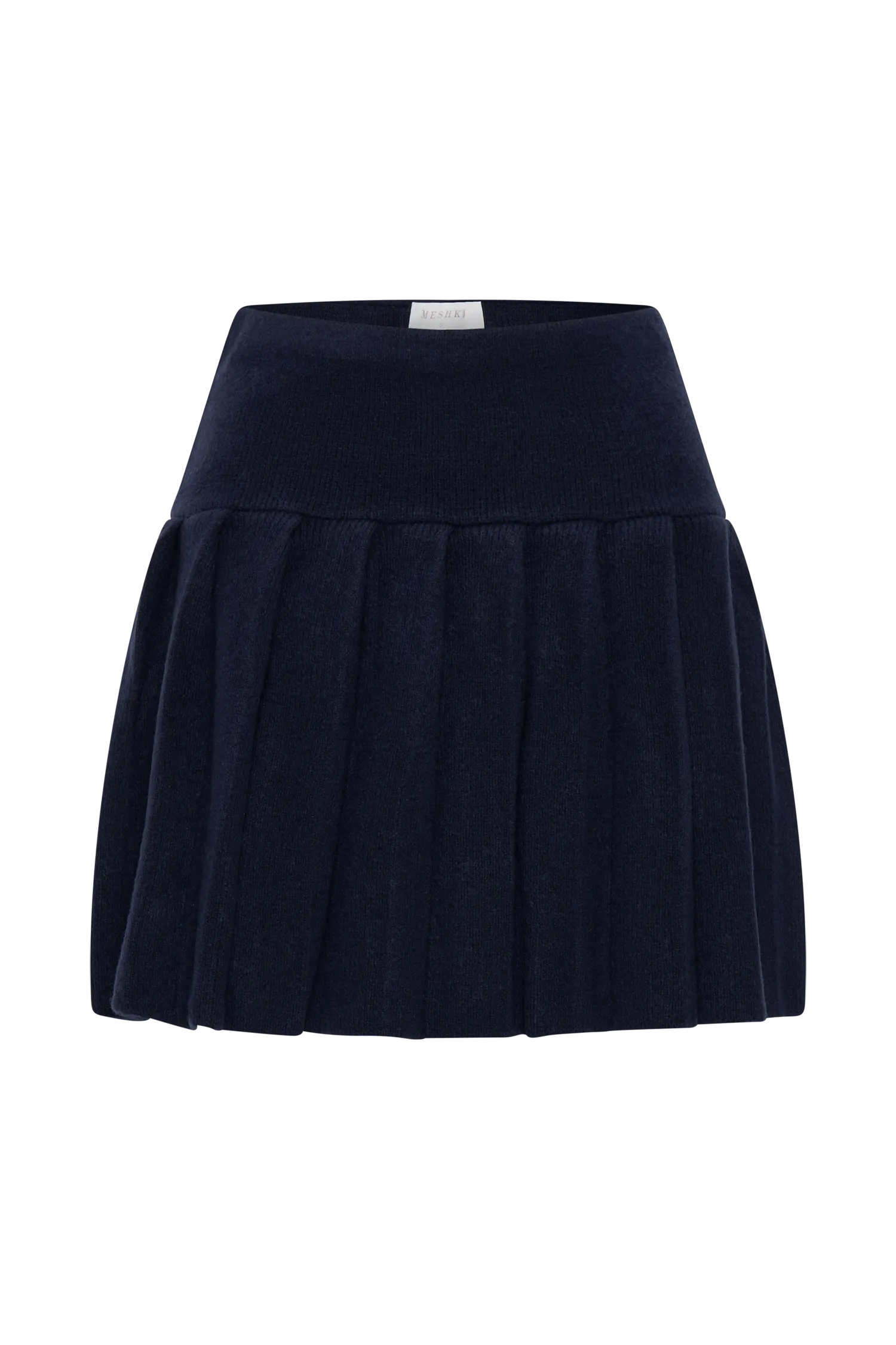 Dionne Pleated Knit Mini Skirt - Dark Navy