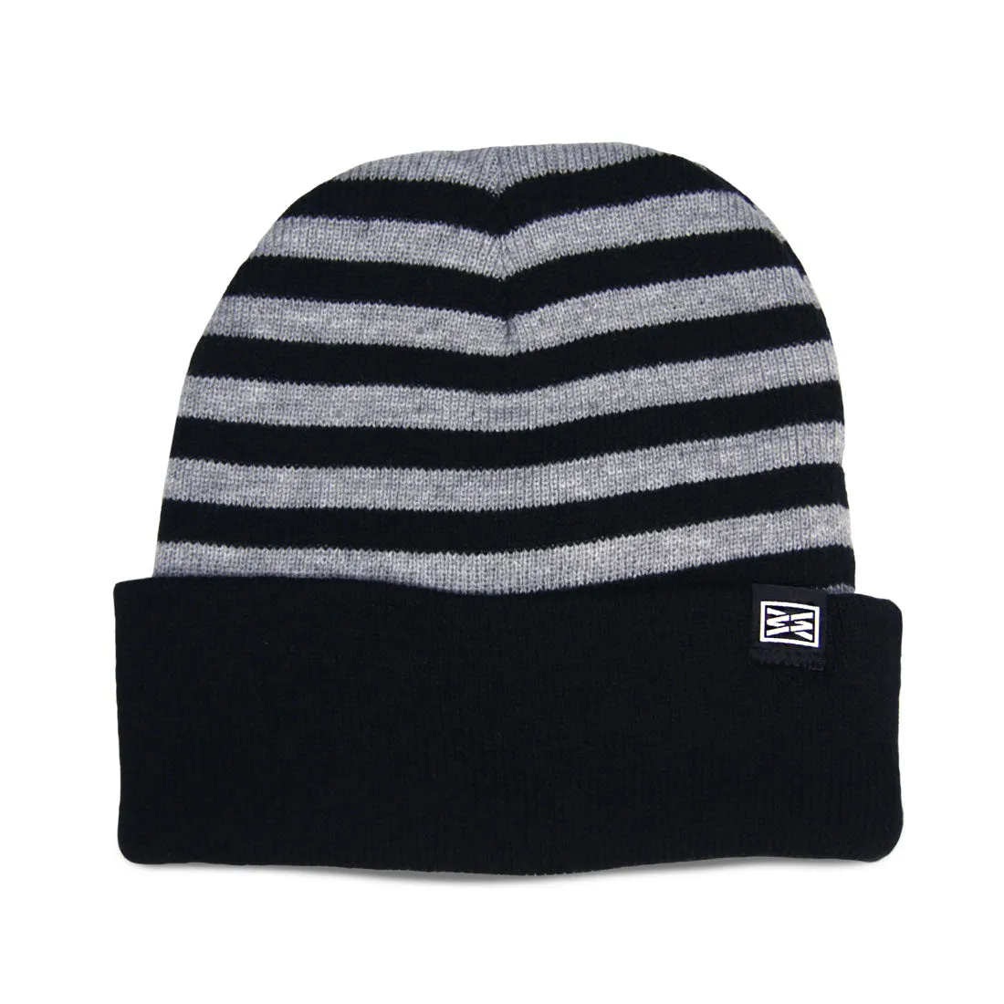 Division Cuffed Beanie in Gray/Heathered Black