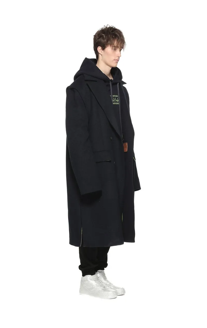 Doublebreasted Wool Long Coat