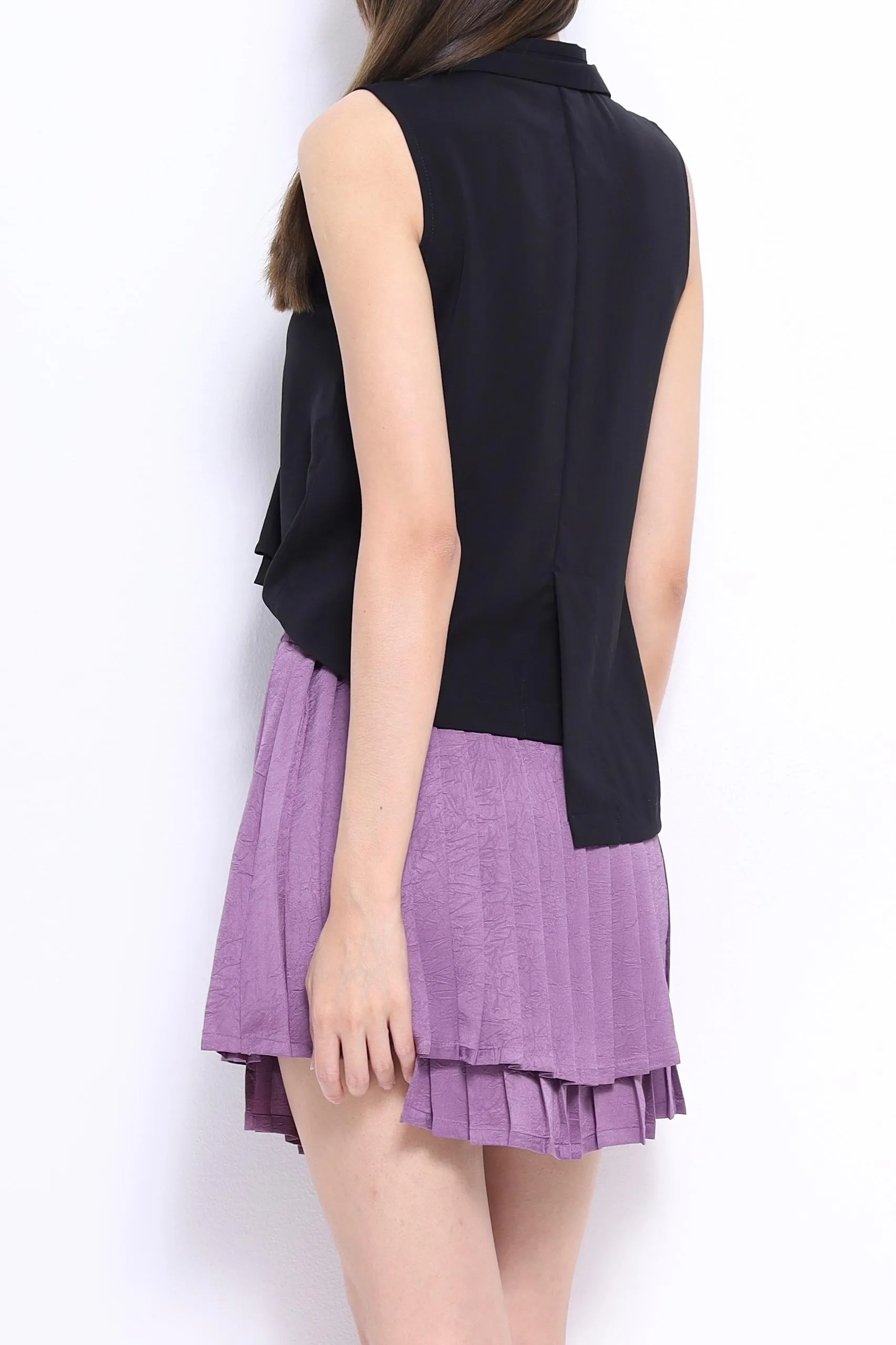 Elin Asymmetrical Pleated Skirt