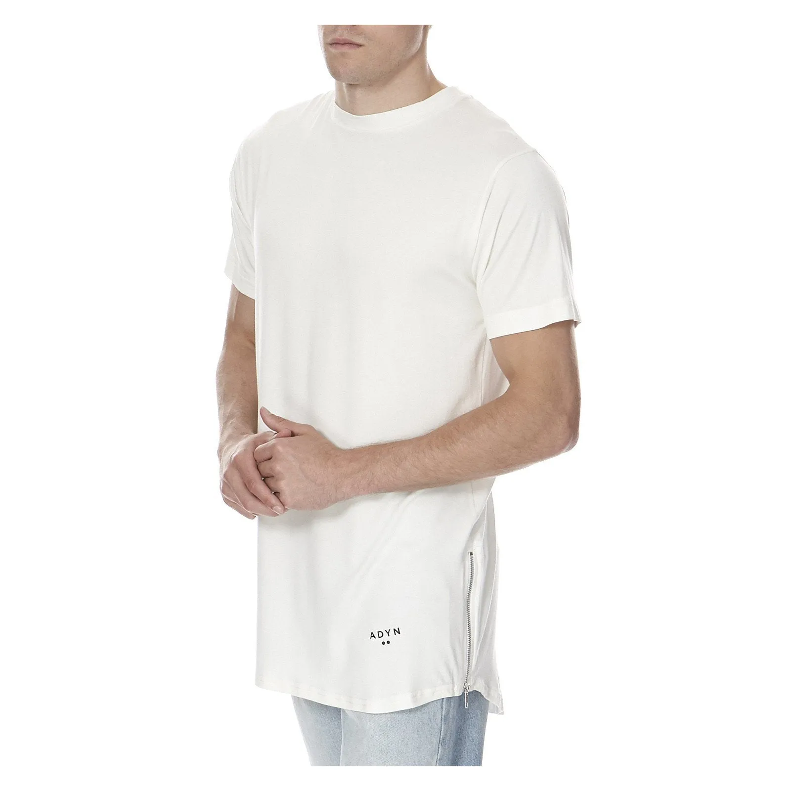 ESSENTIAL BASIC TEE SILVER ZIP