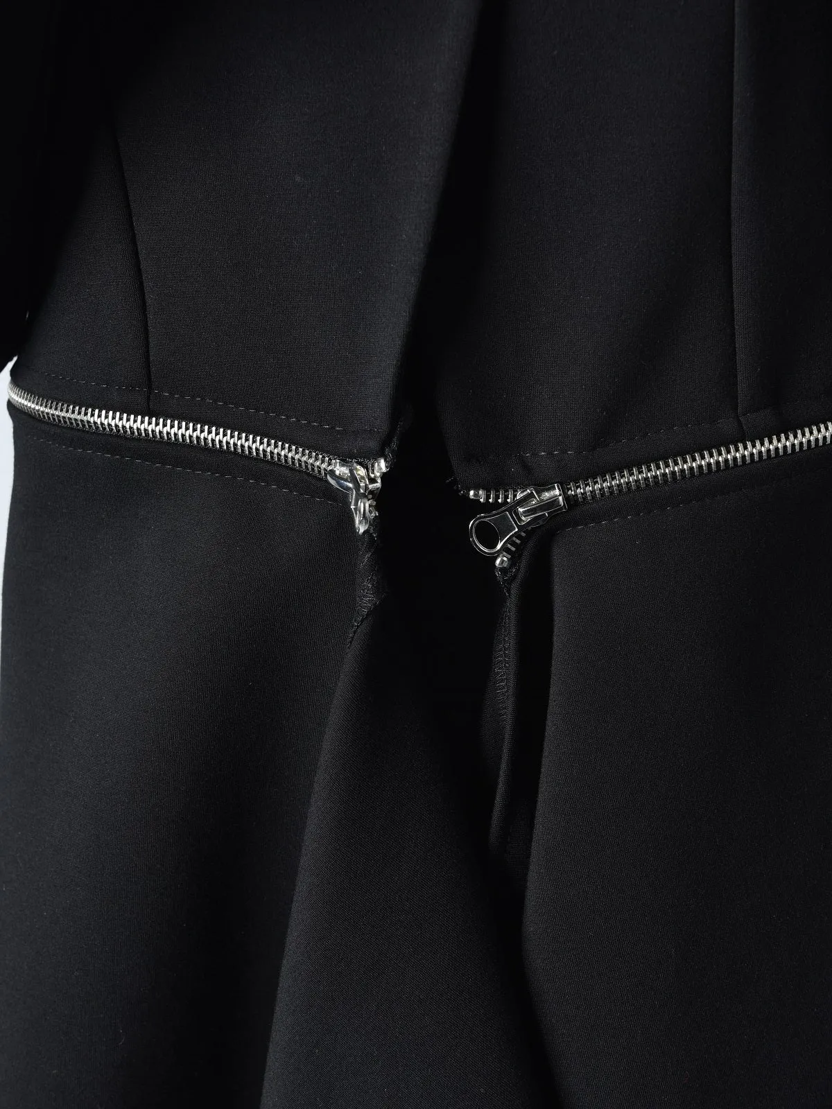 Extravagant Asymmetric Jacket with Zippers