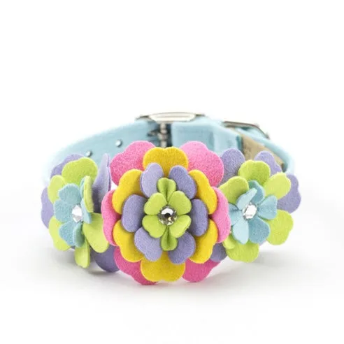 fantasy flower 1/2" collar - tiffi blue - *special order