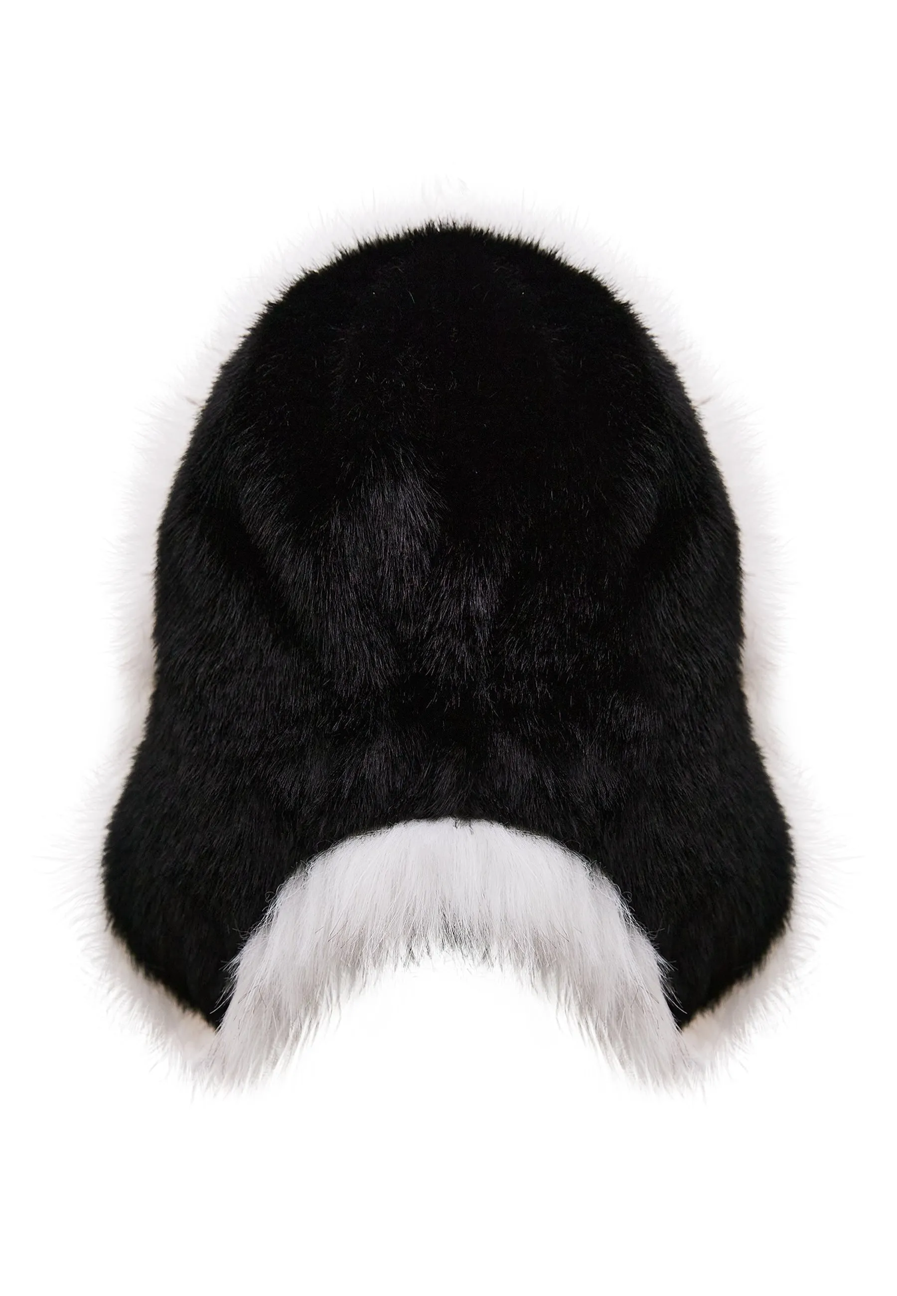 Faux Fur Hat Irina - Black and White