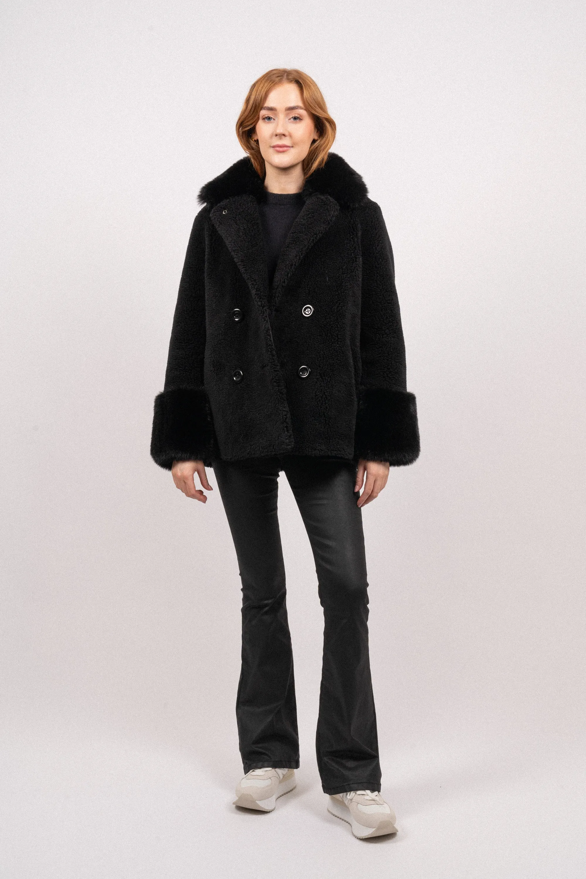 Fiona Wool Coat Short - Black