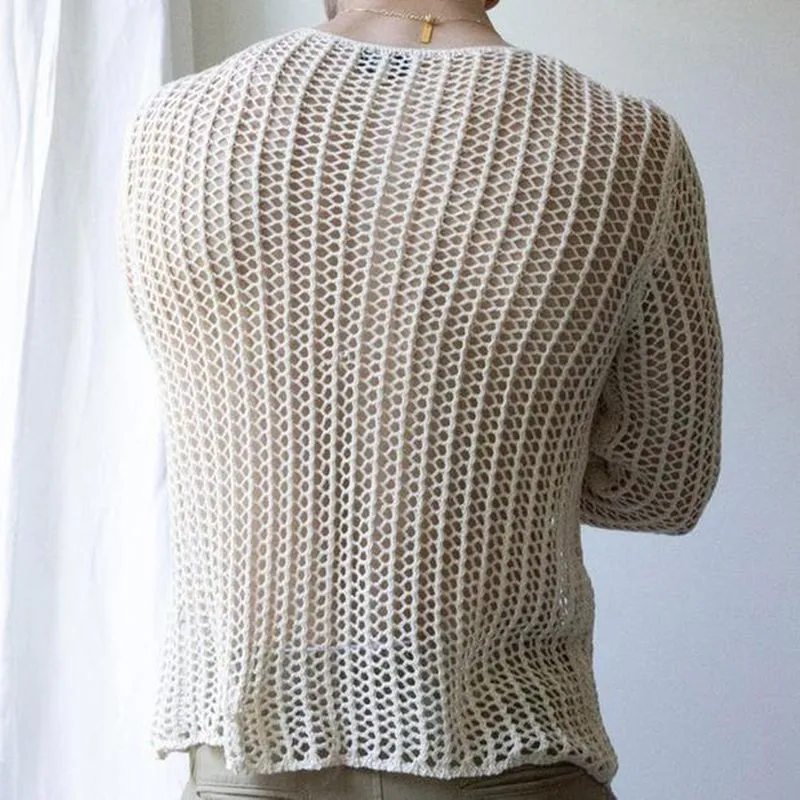 Fishnet Transparent Long Sleeve T-Shirt