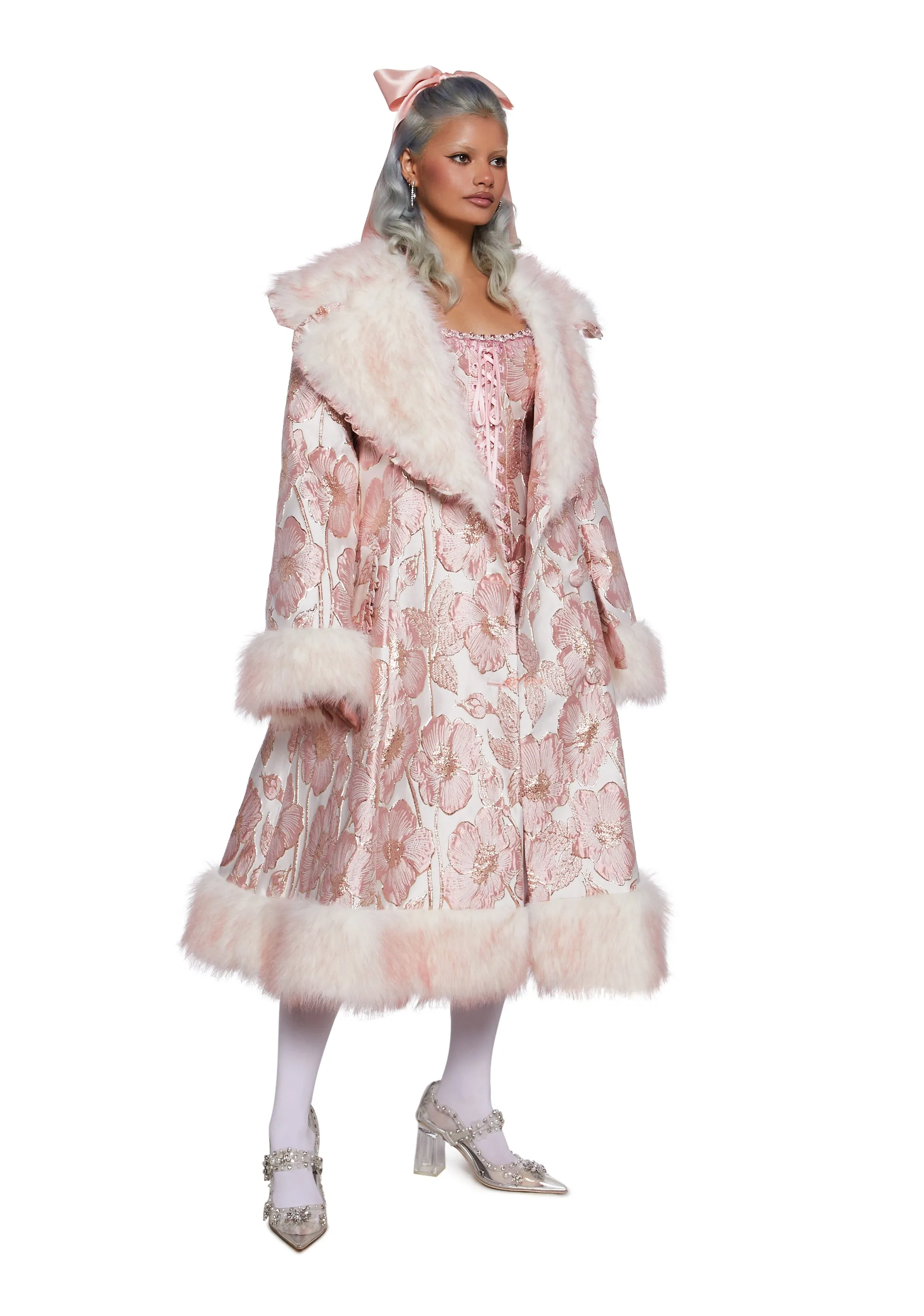 Floral Fancies Jacquard Coat