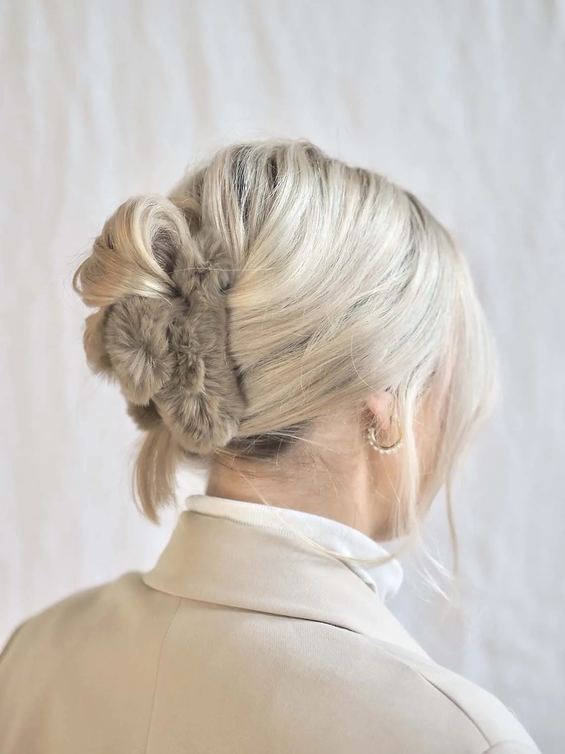 Fluffy Brown Hair Clip