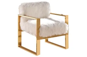 Frost White Fur Chair